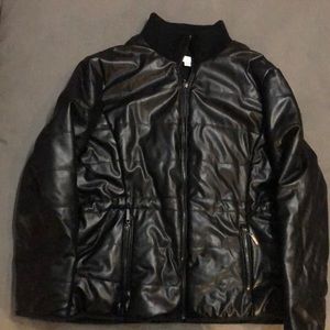 Black faux leather jacket
